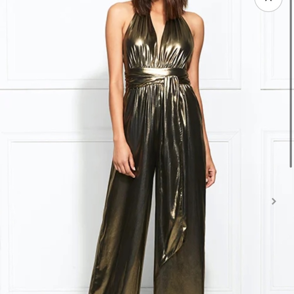 Rachel Zoe gold jumpsuit. New with tags, size 0